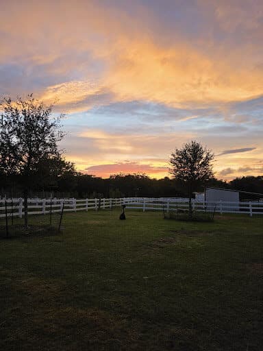 Sunset over the ranch