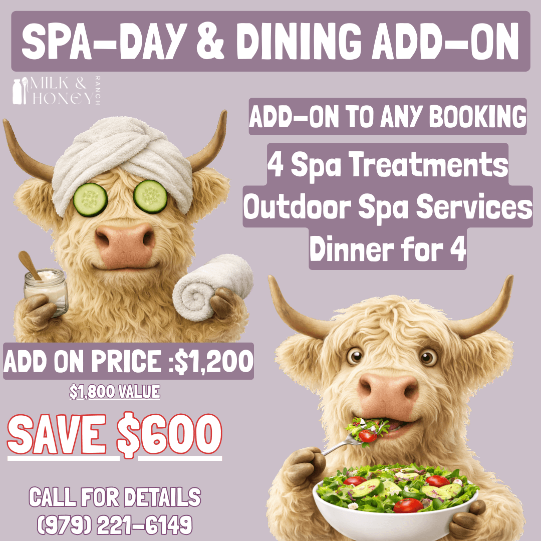 Spa-Day & Dining add-on special at Milk & Honey Ranch