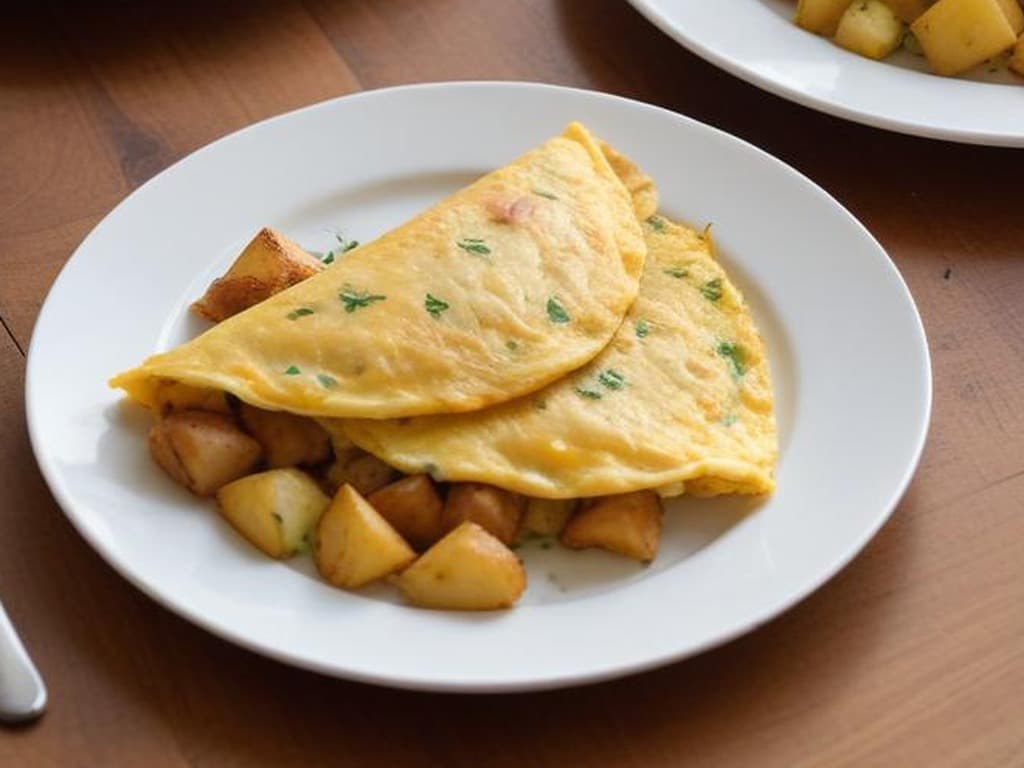 Omelet with Cubed Potatoes